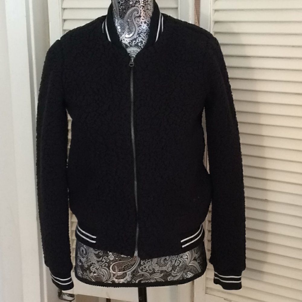 NWT Lucky Brand Varsity Bomber Jacket Pockets XS